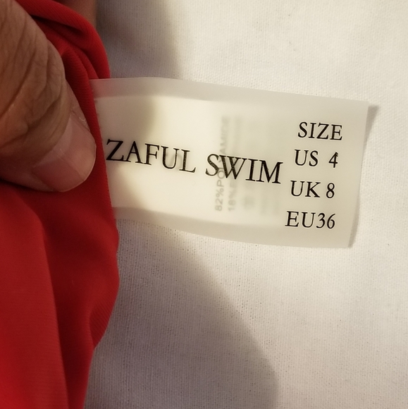 NWT Zaful Swin Red Size 4 - Picture 6 of 6